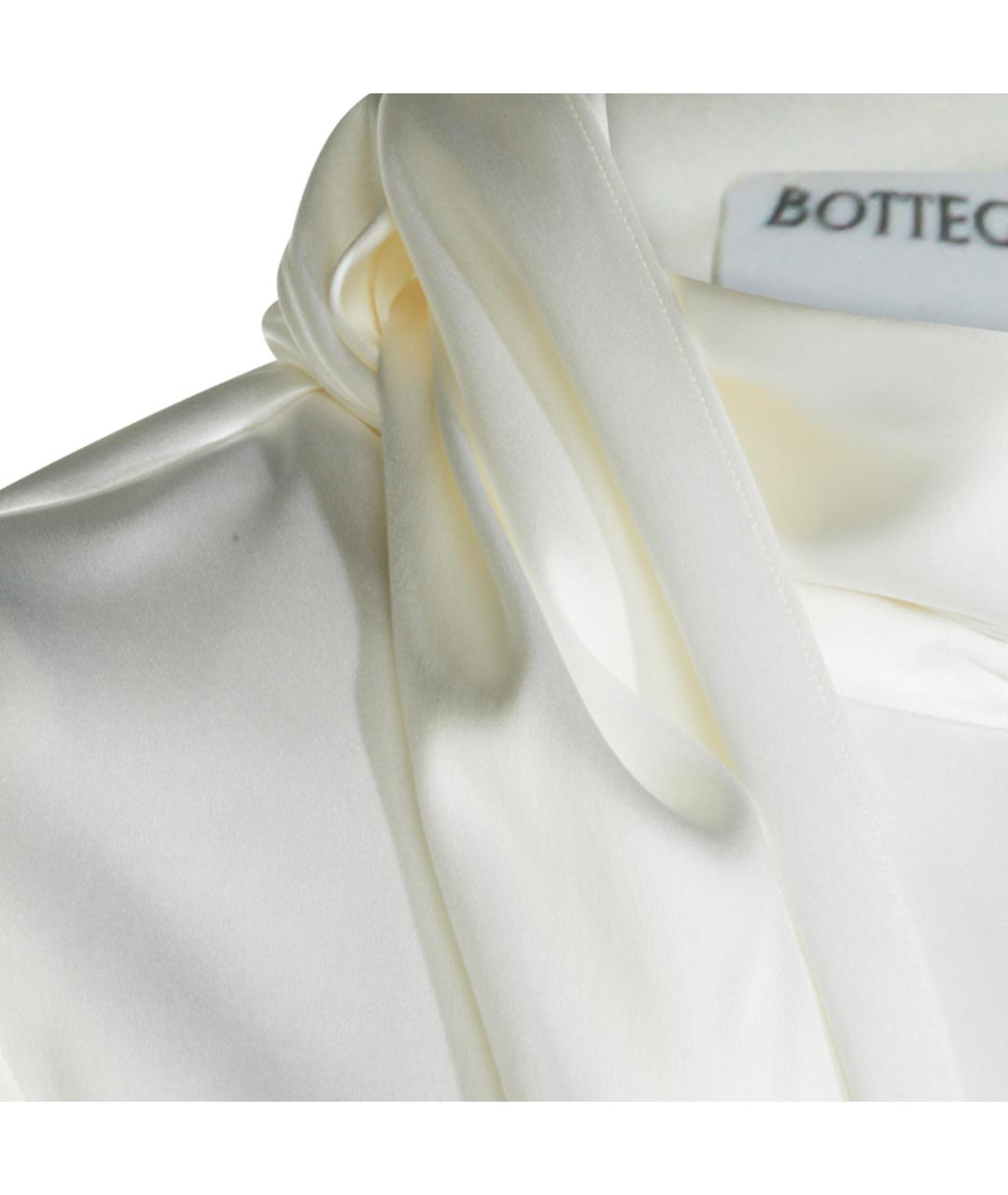 BOTTEGA VENETA Белая шелковая блузы, фото 3