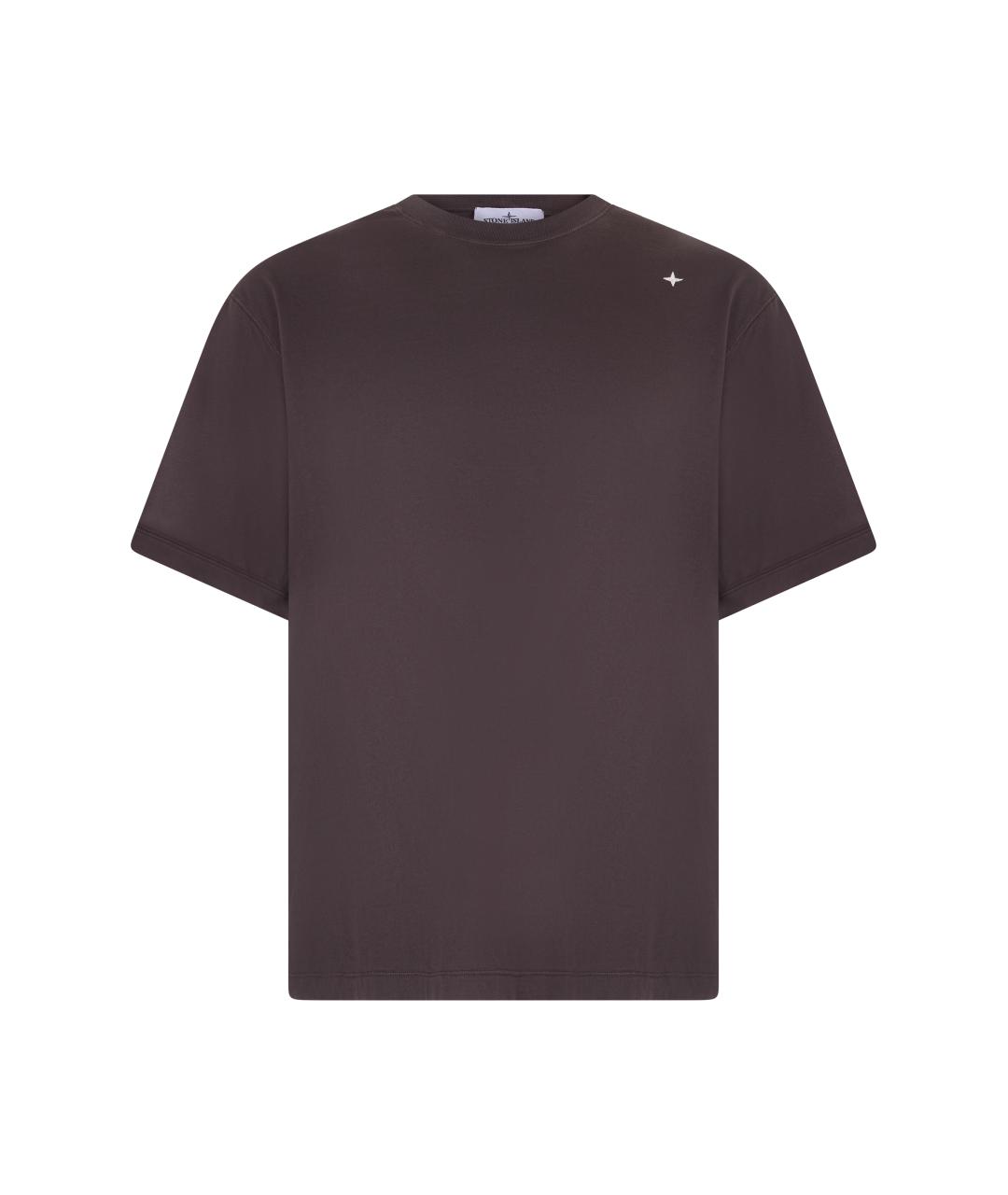 STONE ISLAND Серая хлопковая футболка, фото 1