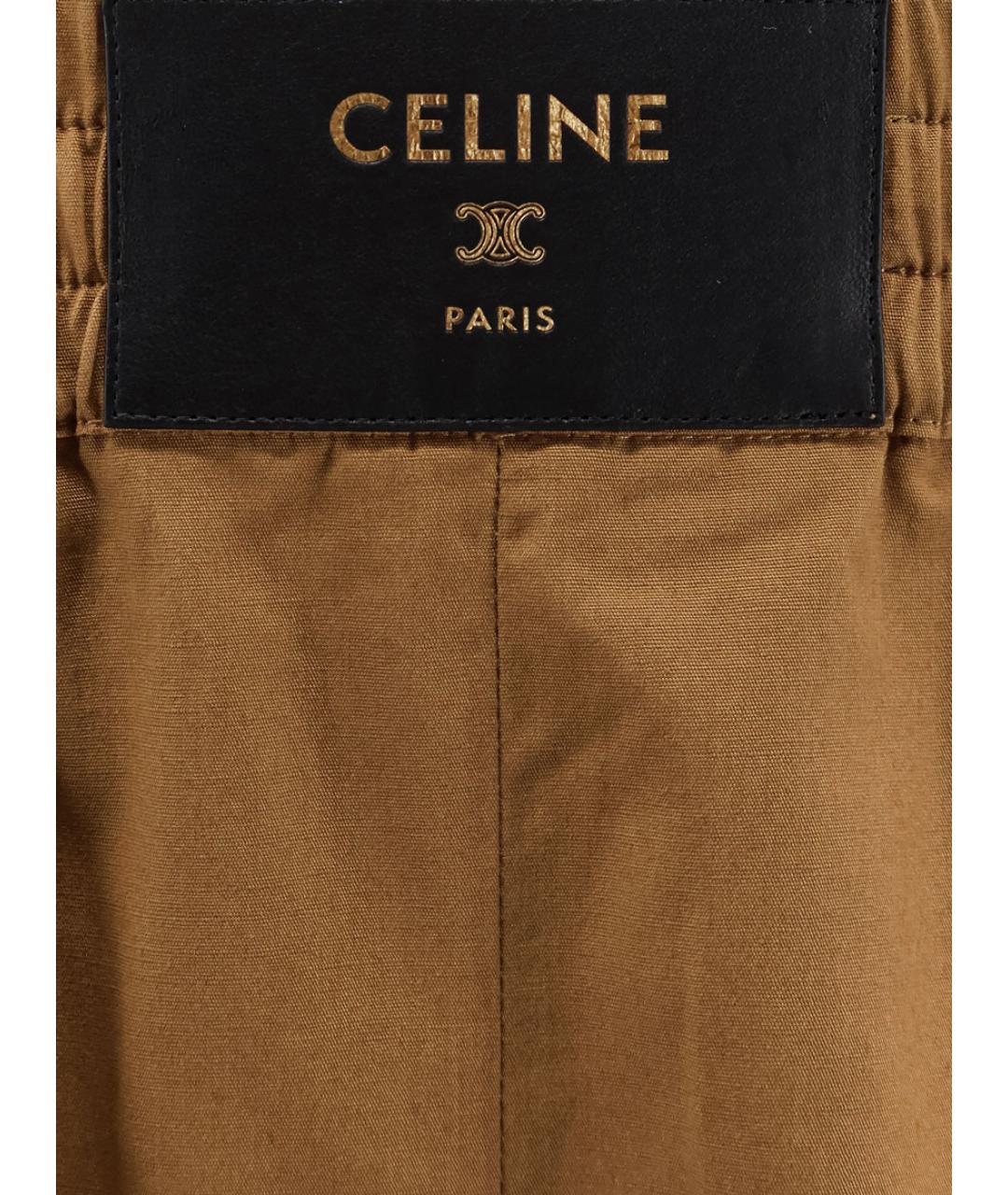 CELINE Коричневые хлопковые шорты, фото 3