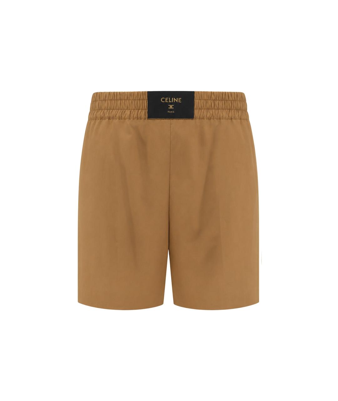 CELINE Коричневые хлопковые шорты, фото 1