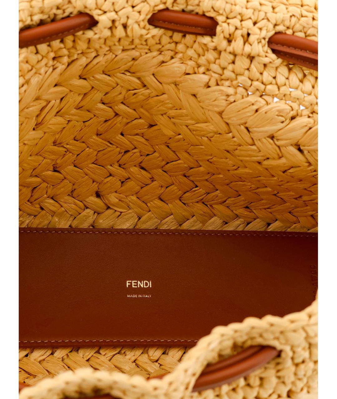 FENDI Бежевая сумка тоут, фото 4