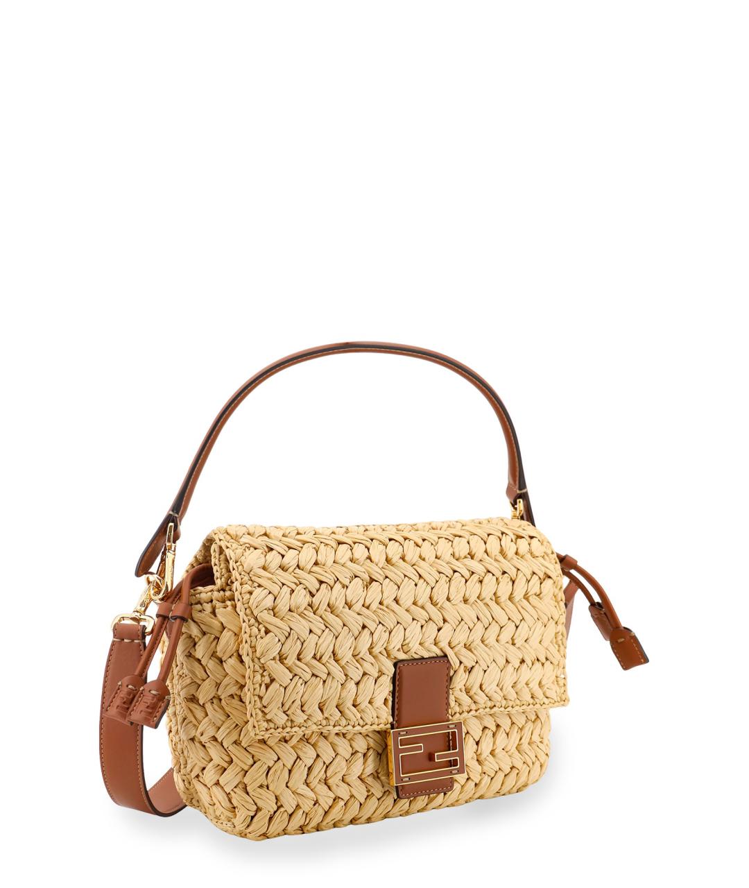 FENDI Бежевая сумка тоут, фото 3