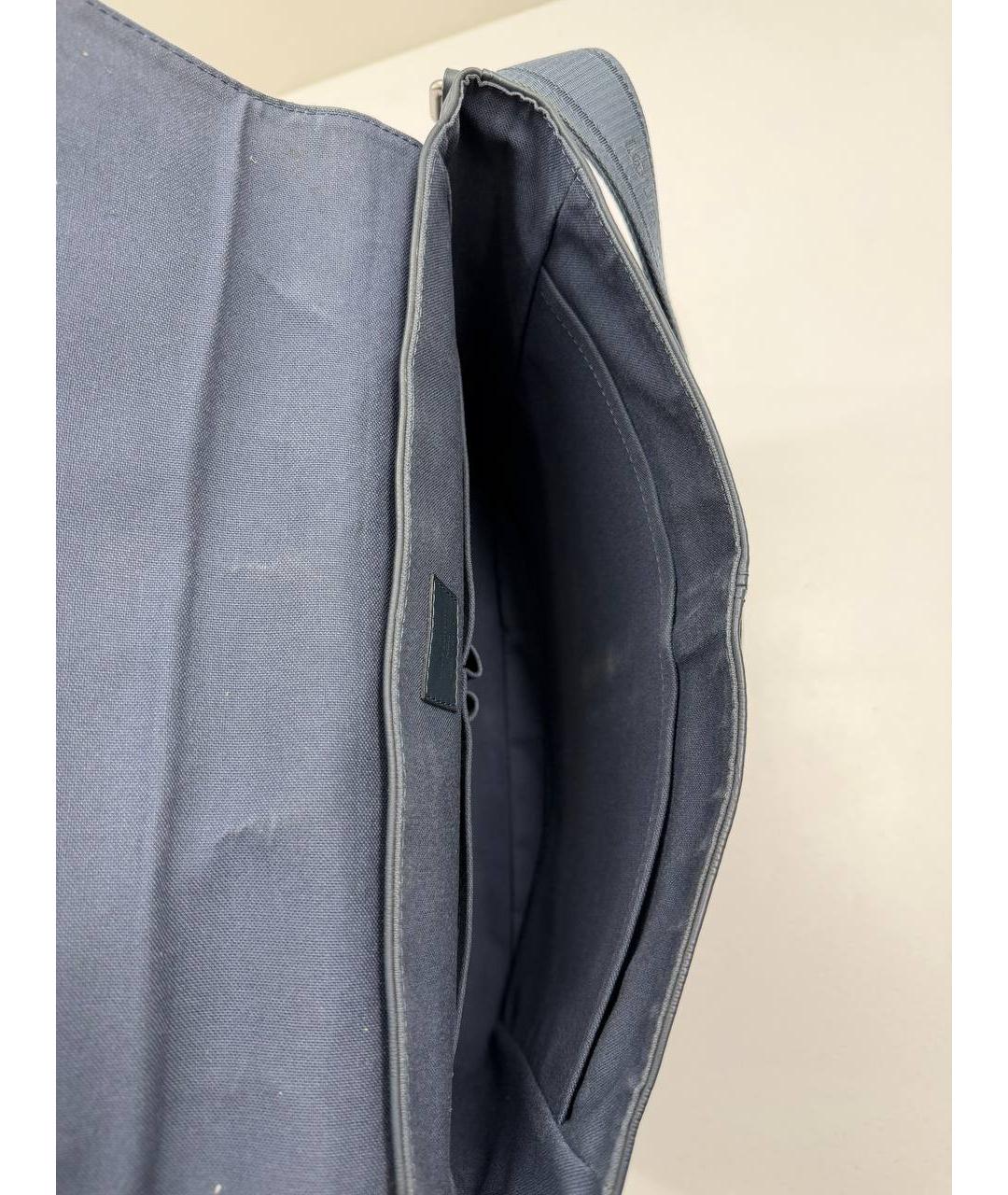 LOUIS VUITTON Темно-синяя кожаная сумка на плечо, фото 9