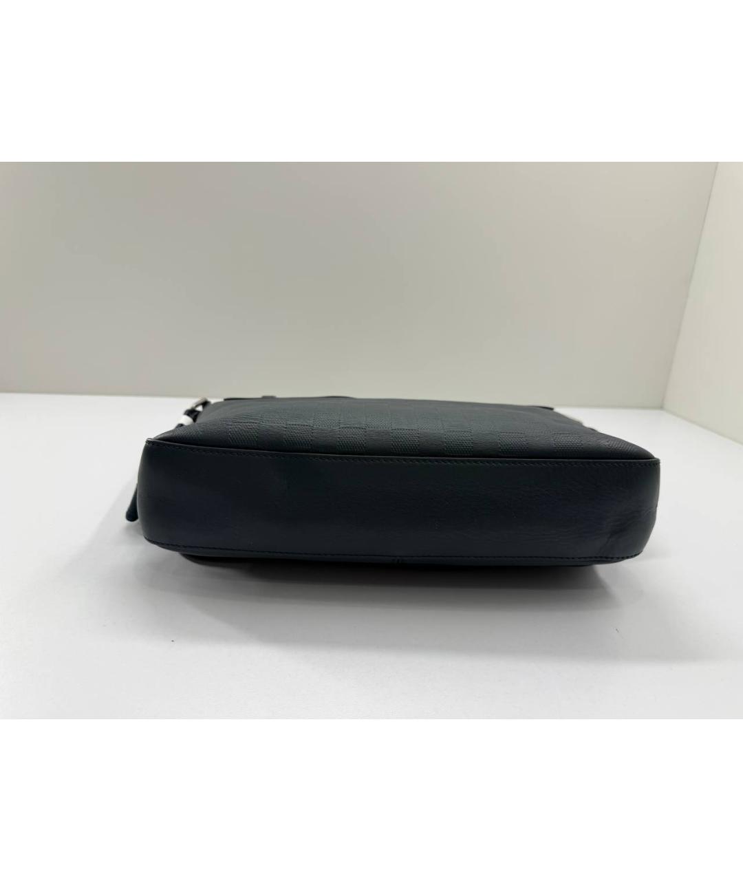 LOUIS VUITTON Темно-синяя кожаная сумка на плечо, фото 8