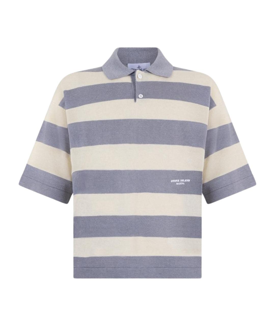 STONE ISLAND Мульти хлопковое поло с коротким рукавом, фото 1