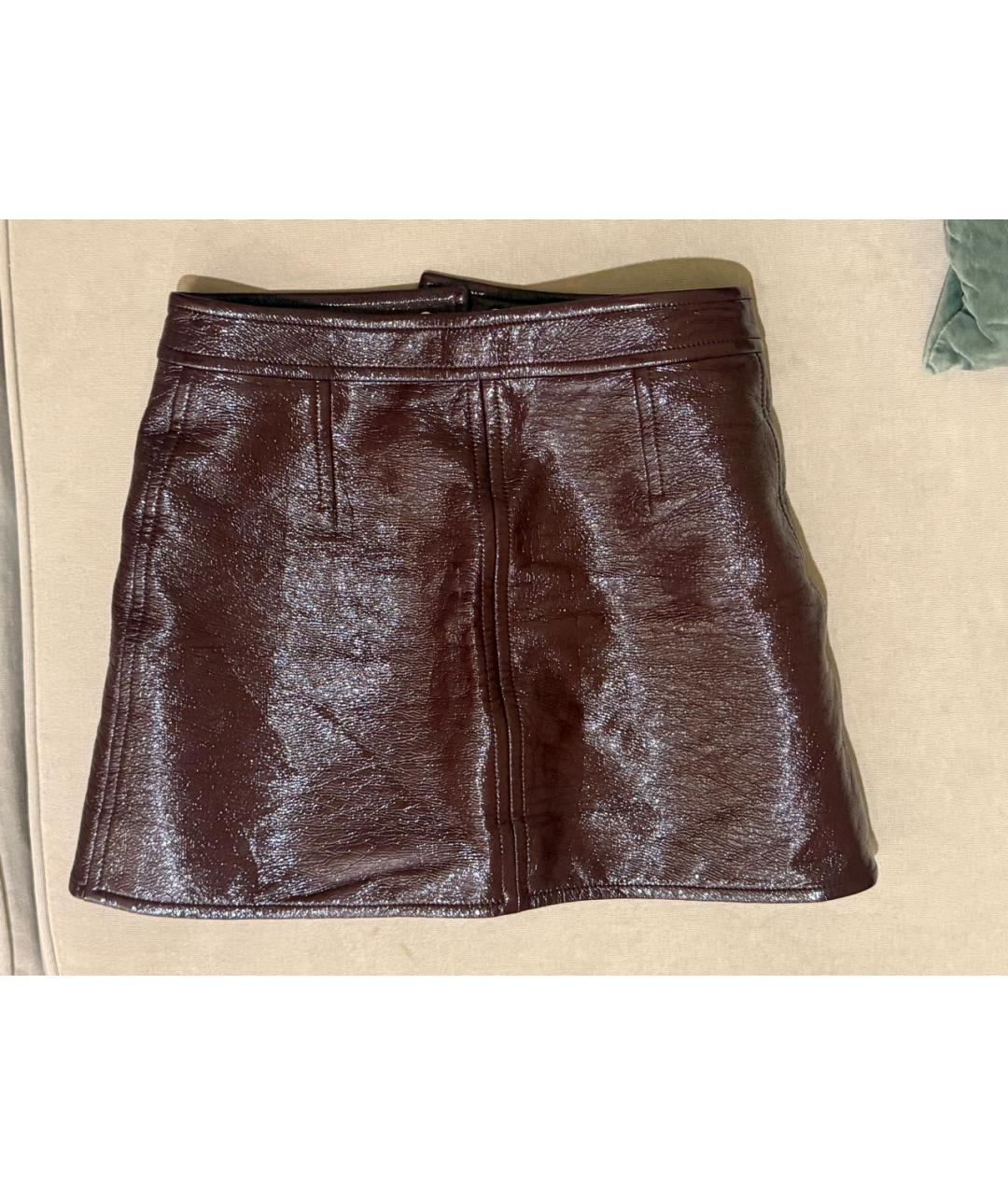 COURREGES Бордовая юбка мини, фото 2