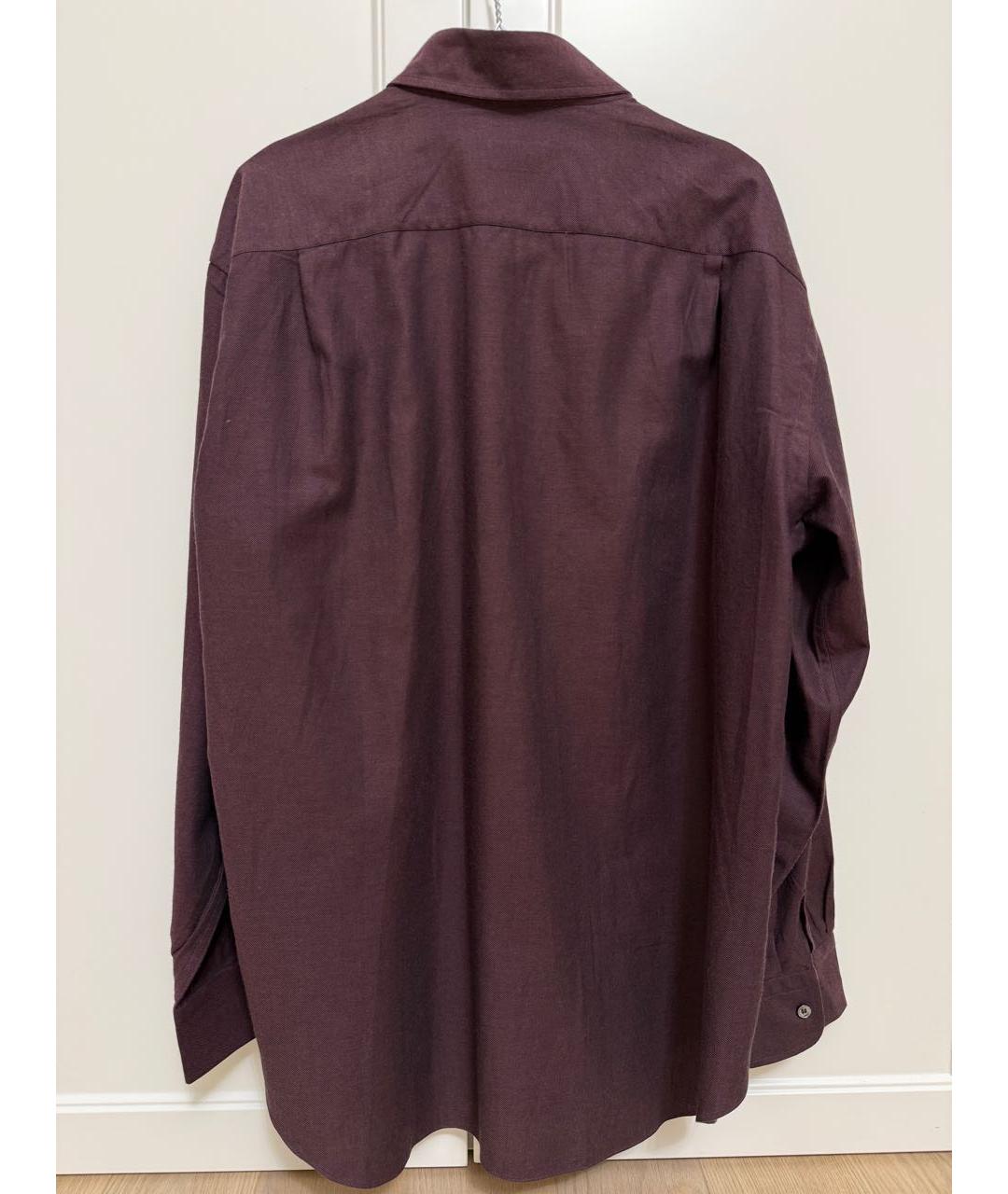 BRIONI Фиолетовая хлопковая классическая рубашка, фото 2