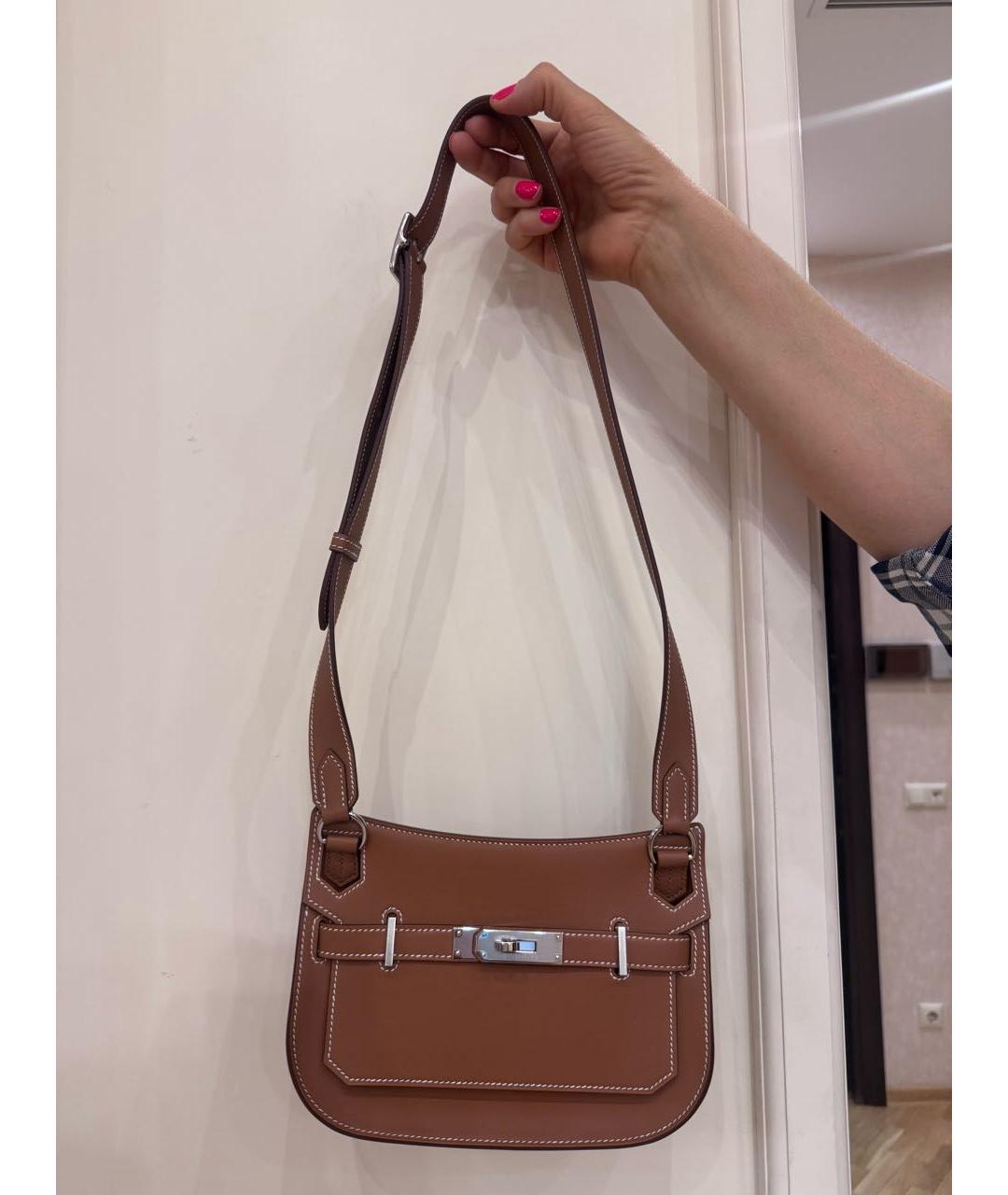 HERMES Коричневая кожаная сумка через плечо, фото 2