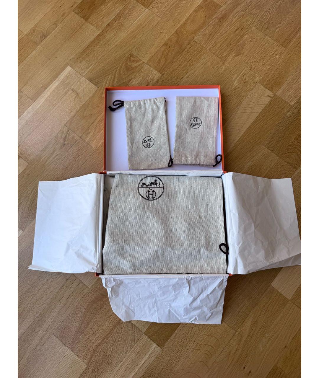 HERMES Коричневая кожаная сумка через плечо, фото 6