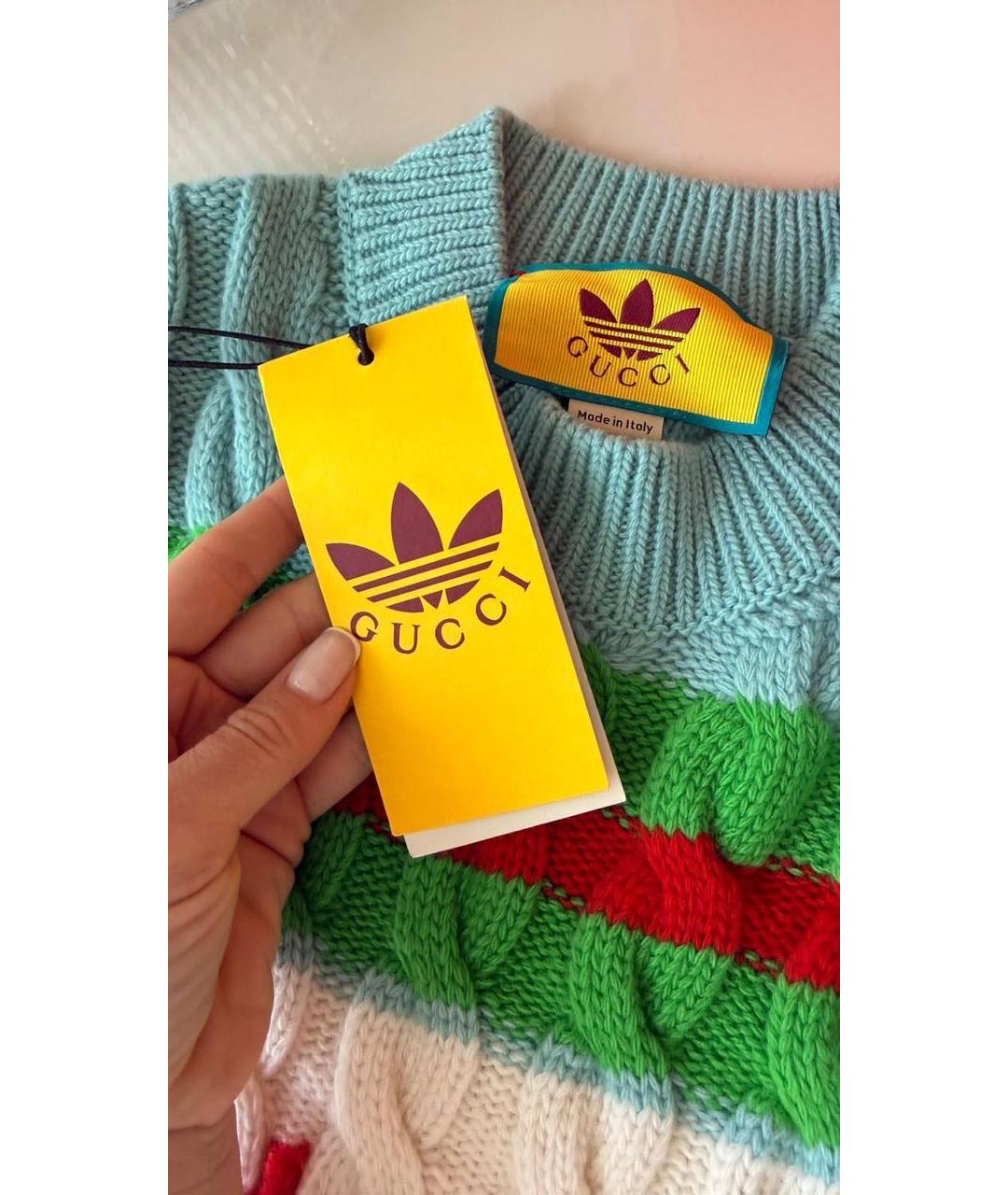 GUCCI Мульти шерстяное платье, фото 4