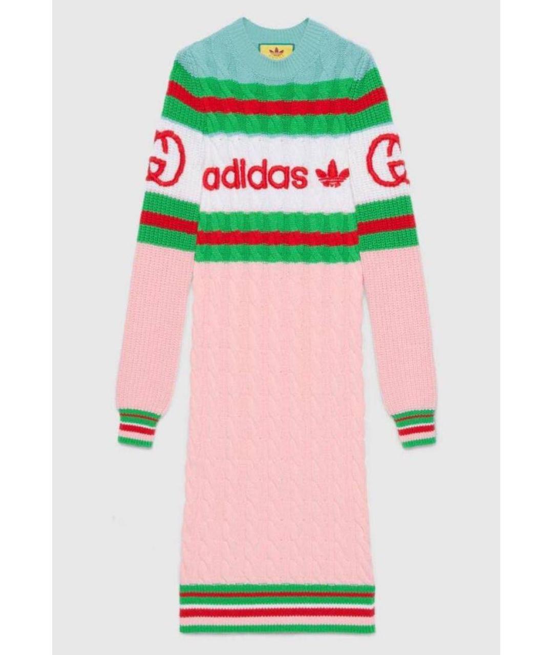 GUCCI Мульти шерстяное платье, фото 6