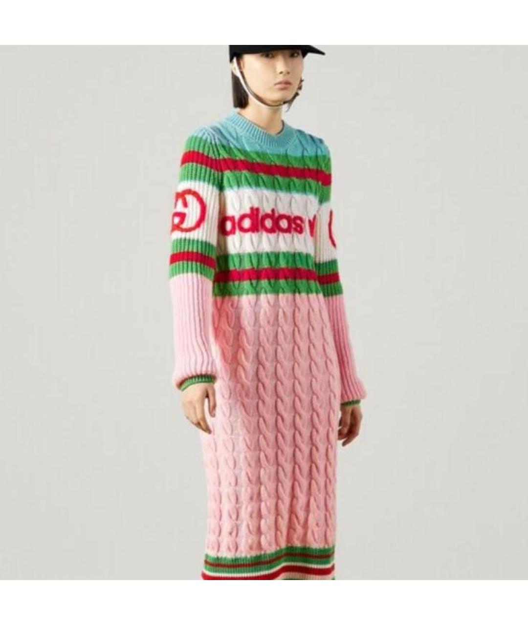 GUCCI Мульти шерстяное платье, фото 2