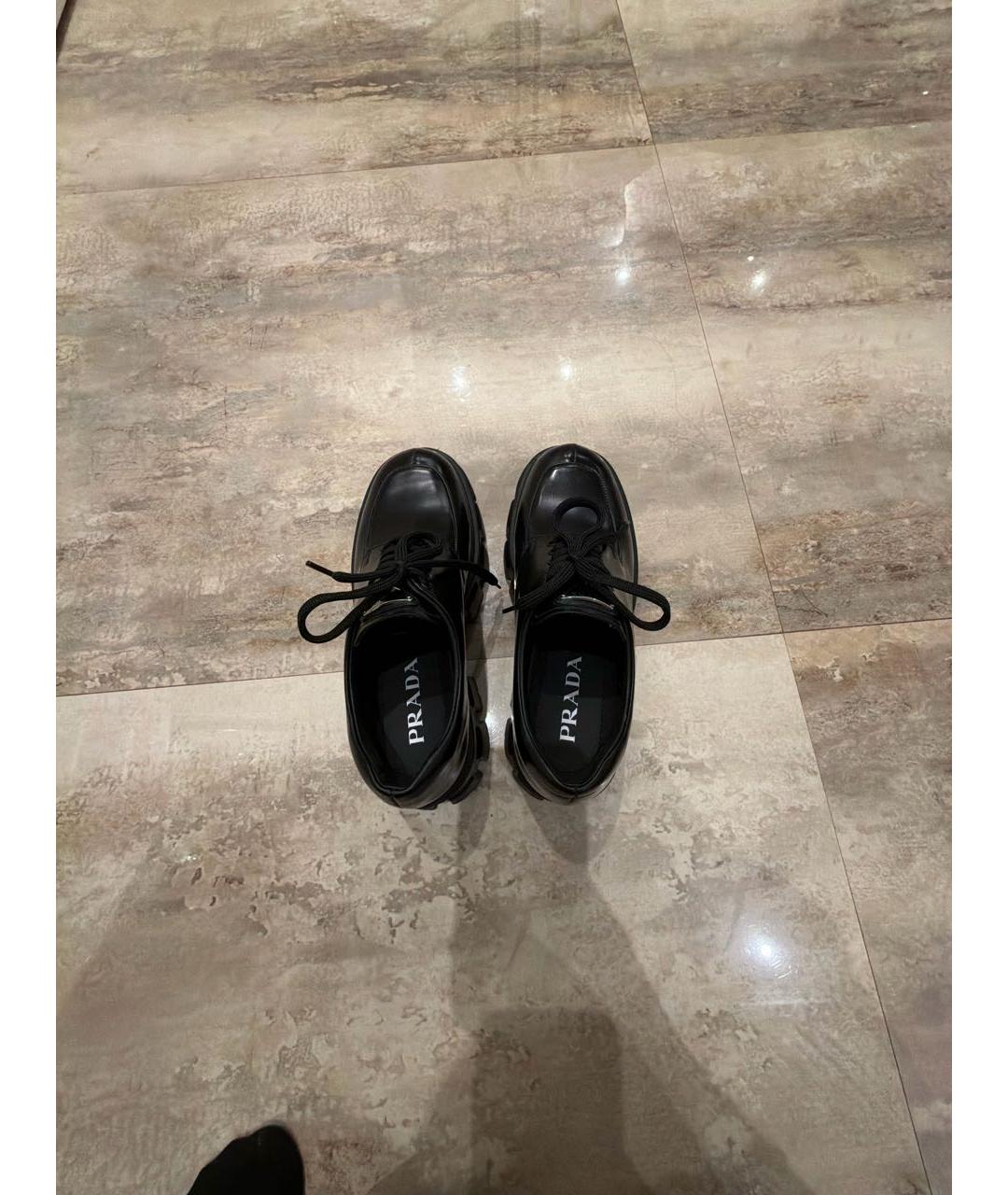 PRADA Черные кожаные ботинки, фото 3