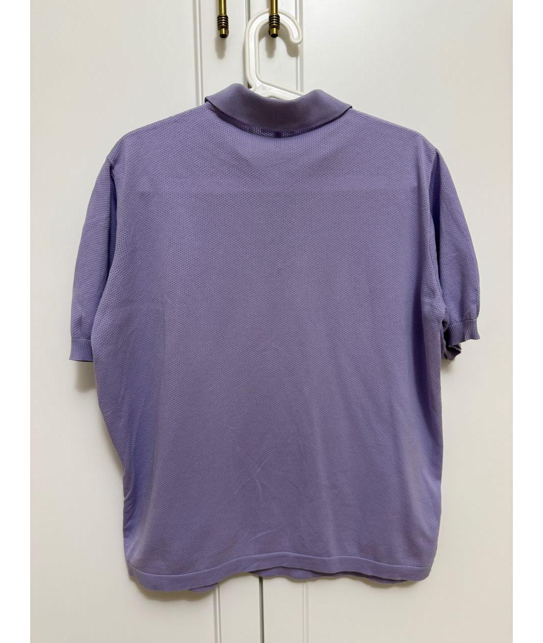 BRIONI Фиолетовое хлопковое поло с коротким рукавом, фото 2