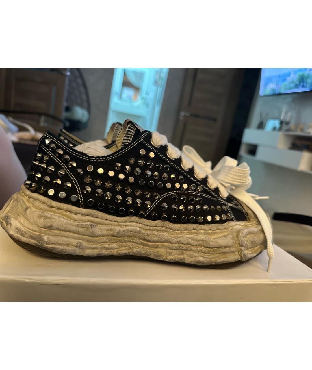 MAISON MIHARA YASUHIRO Черные кеды, фото 4