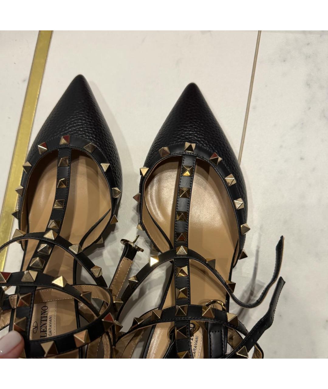 VALENTINO Черные кожаные туфли, фото 4