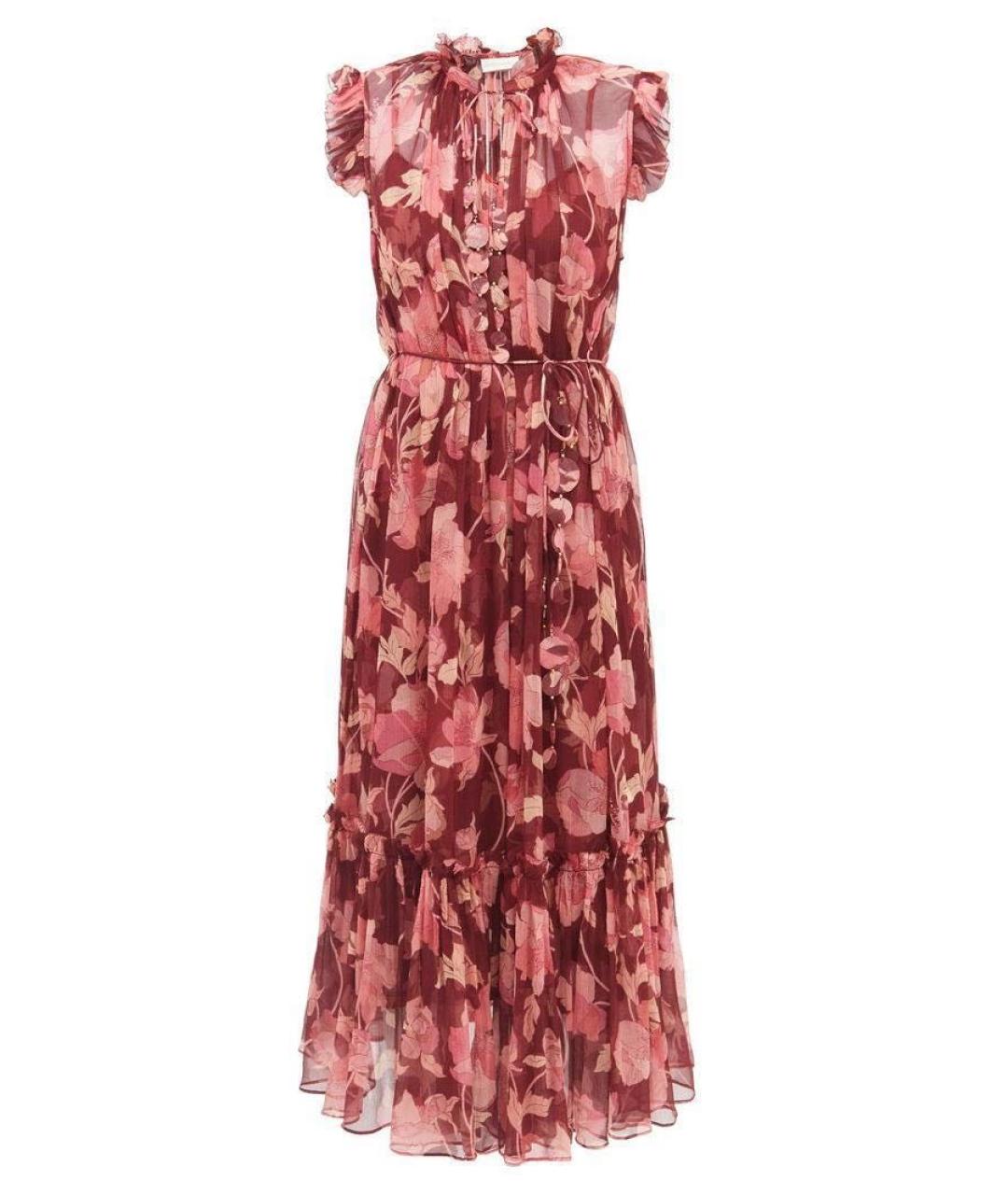 ZIMMERMANN Розовое шелковое коктейльное платье, фото 7