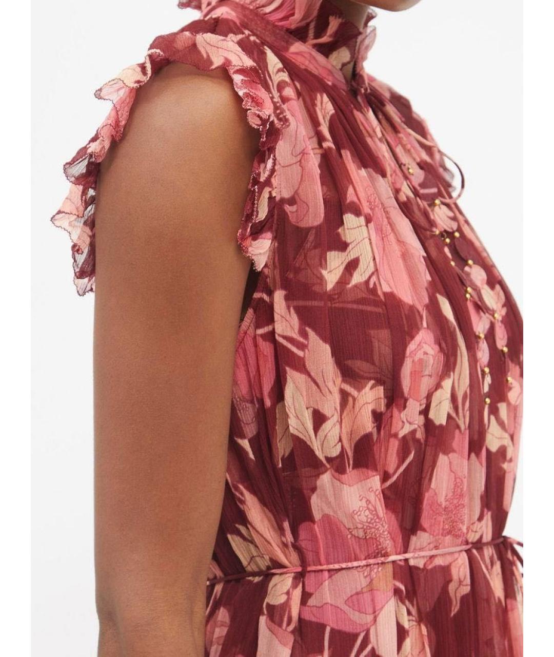 ZIMMERMANN Розовое шелковое коктейльное платье, фото 6