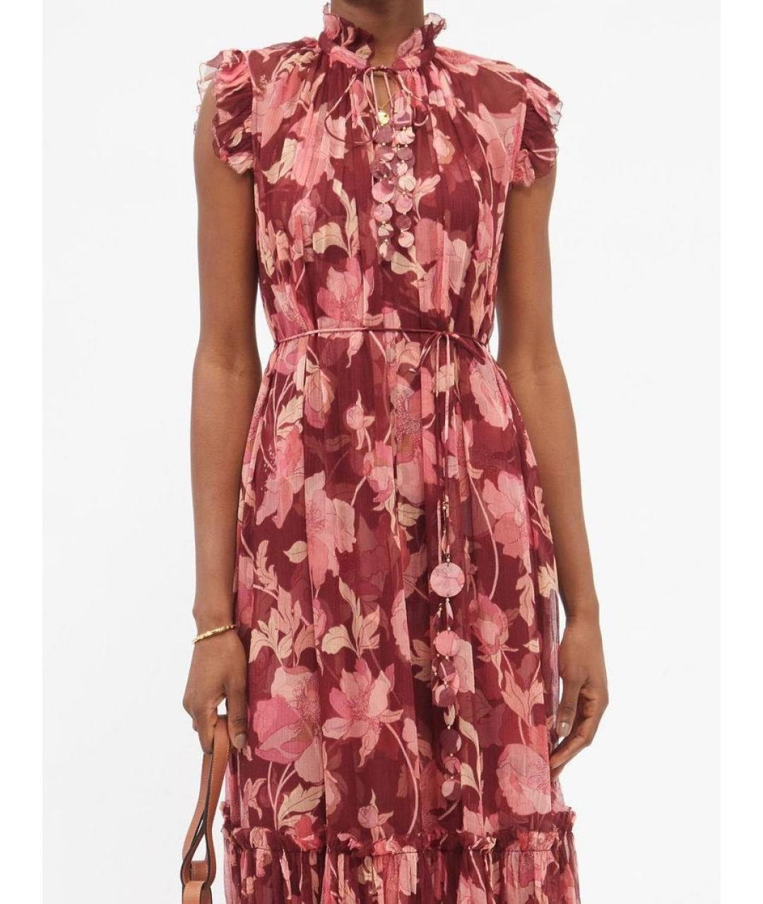 ZIMMERMANN Розовое шелковое коктейльное платье, фото 5