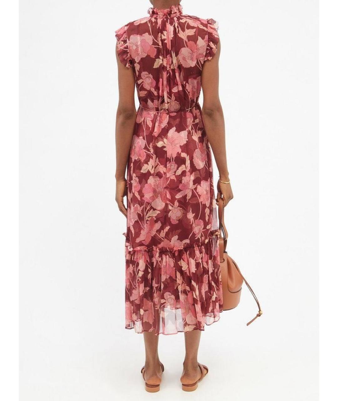 ZIMMERMANN Розовое шелковое коктейльное платье, фото 4