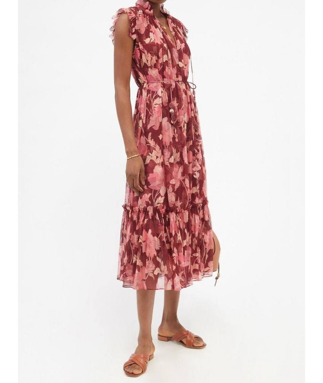 ZIMMERMANN Розовое шелковое коктейльное платье, фото 2