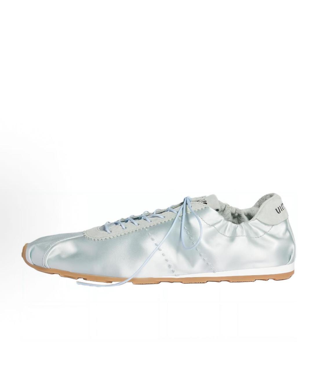 MIU MIU Голубые замшевые балетки, фото 9