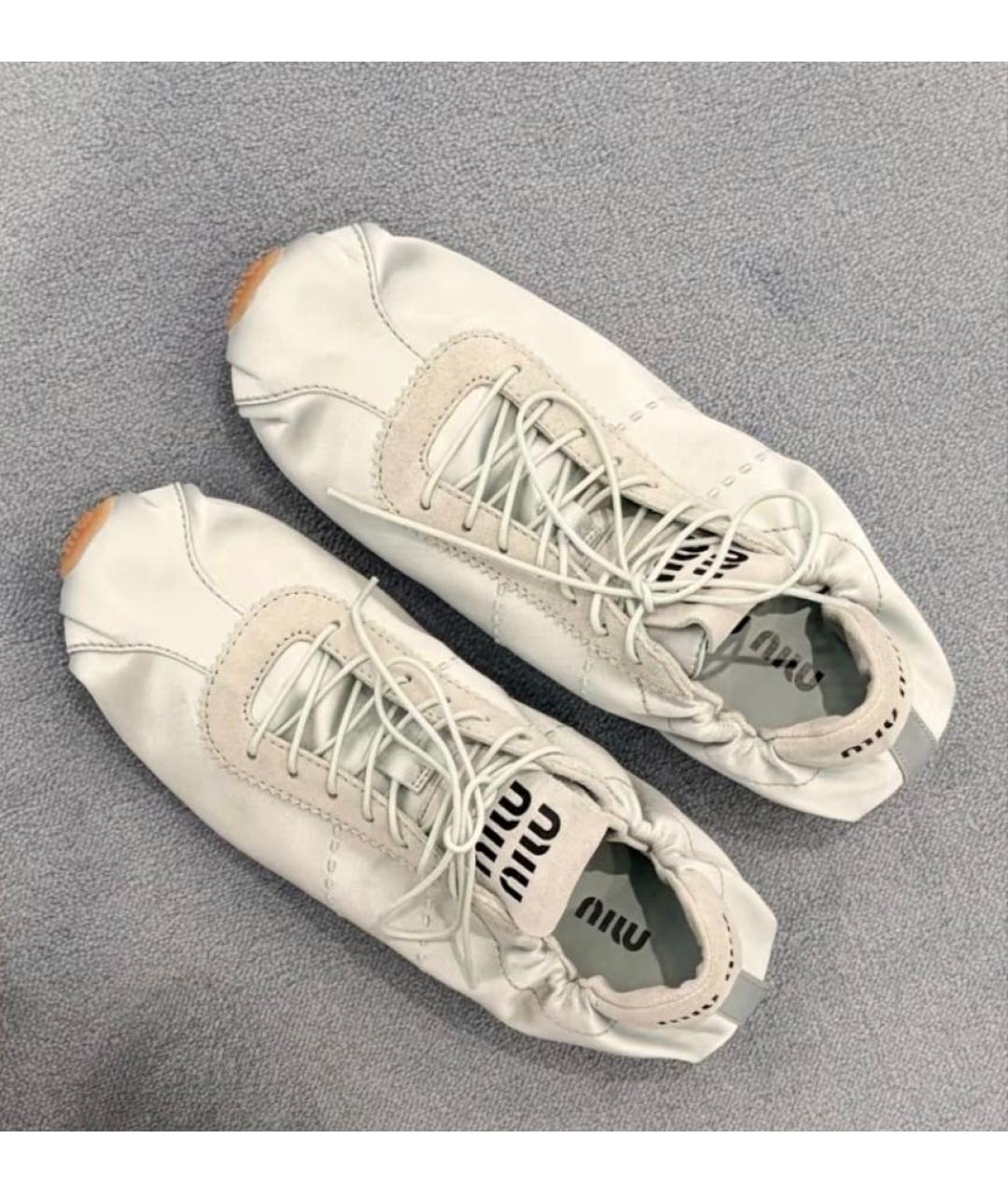 MIU MIU Голубые замшевые балетки, фото 6