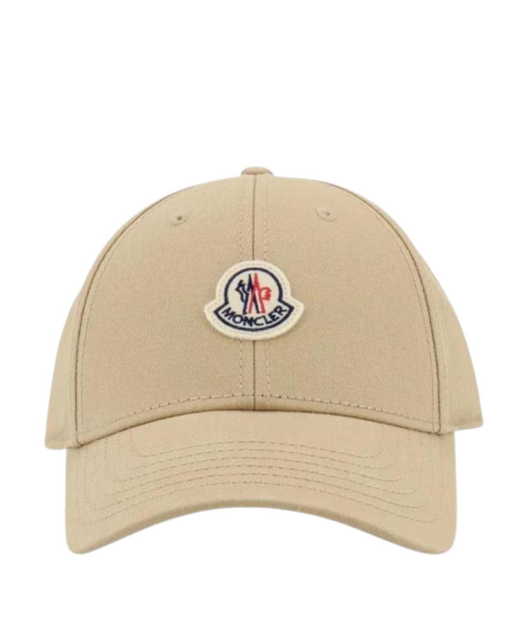 MONCLER Бежевая хлопковая кепка, фото 1