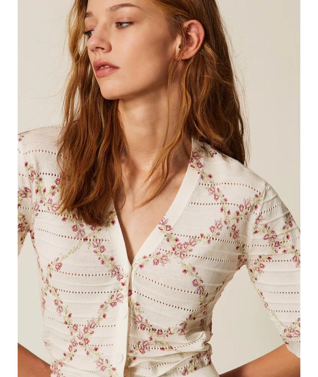 TWIN-SET Мульти хлопковый кардиган, фото 6