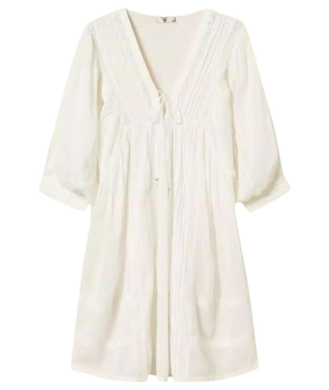 TWIN-SET Белое хлопковое повседневное платье, фото 1