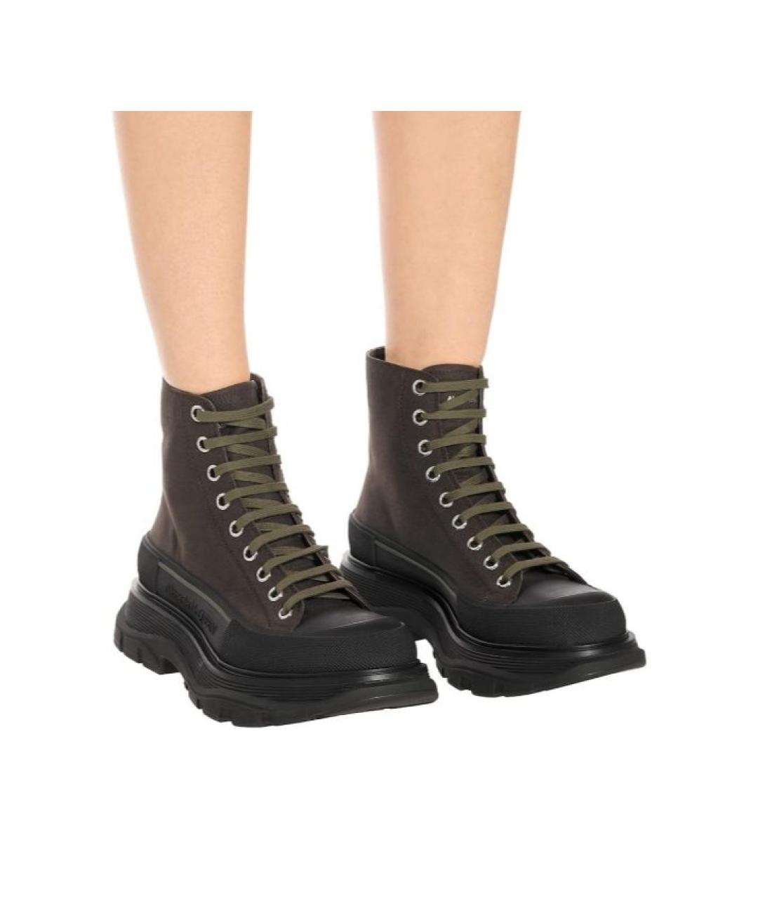 ALEXANDER MCQUEEN Хаки ботинки, фото 2