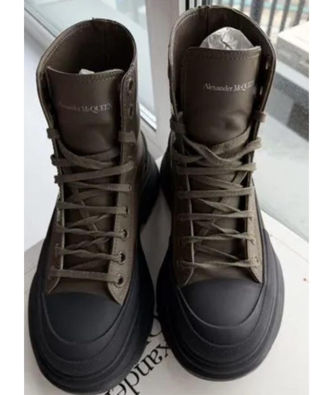 ALEXANDER MCQUEEN Хаки ботинки, фото 3
