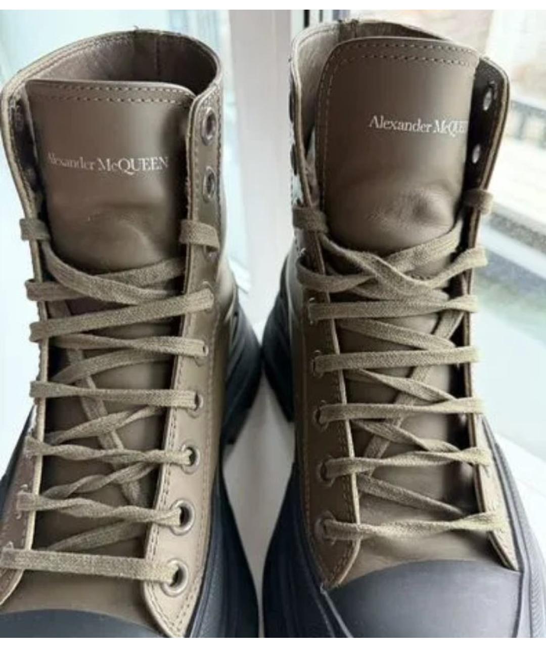 ALEXANDER MCQUEEN Хаки ботинки, фото 4