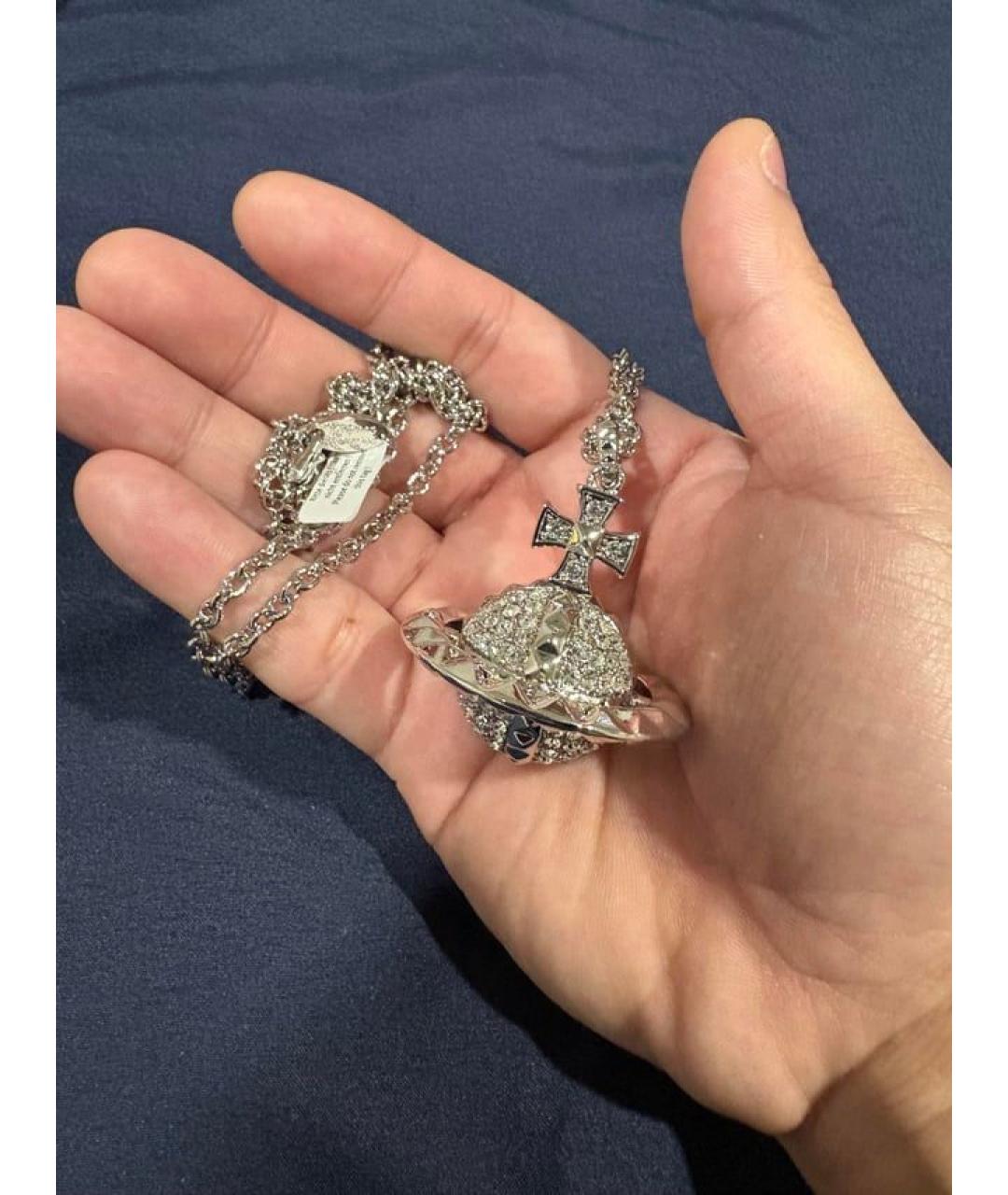 VIVIENNE WESTWOOD Серебрянный металлический кулон, фото 3