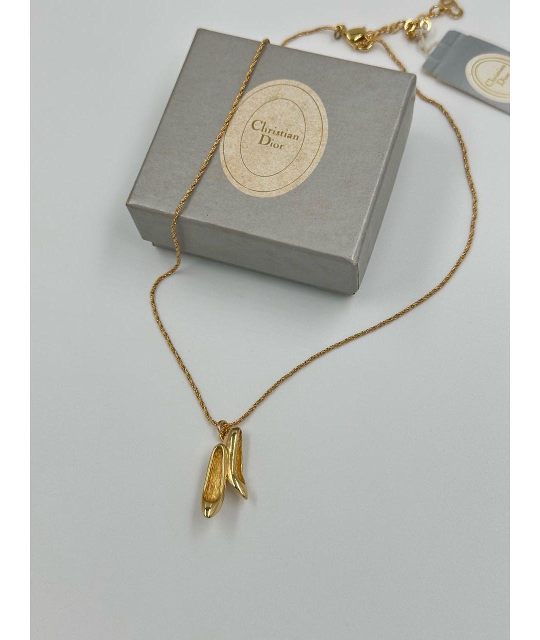 CHRISTIAN DIOR Золотая позолоченная подвеска, фото 2