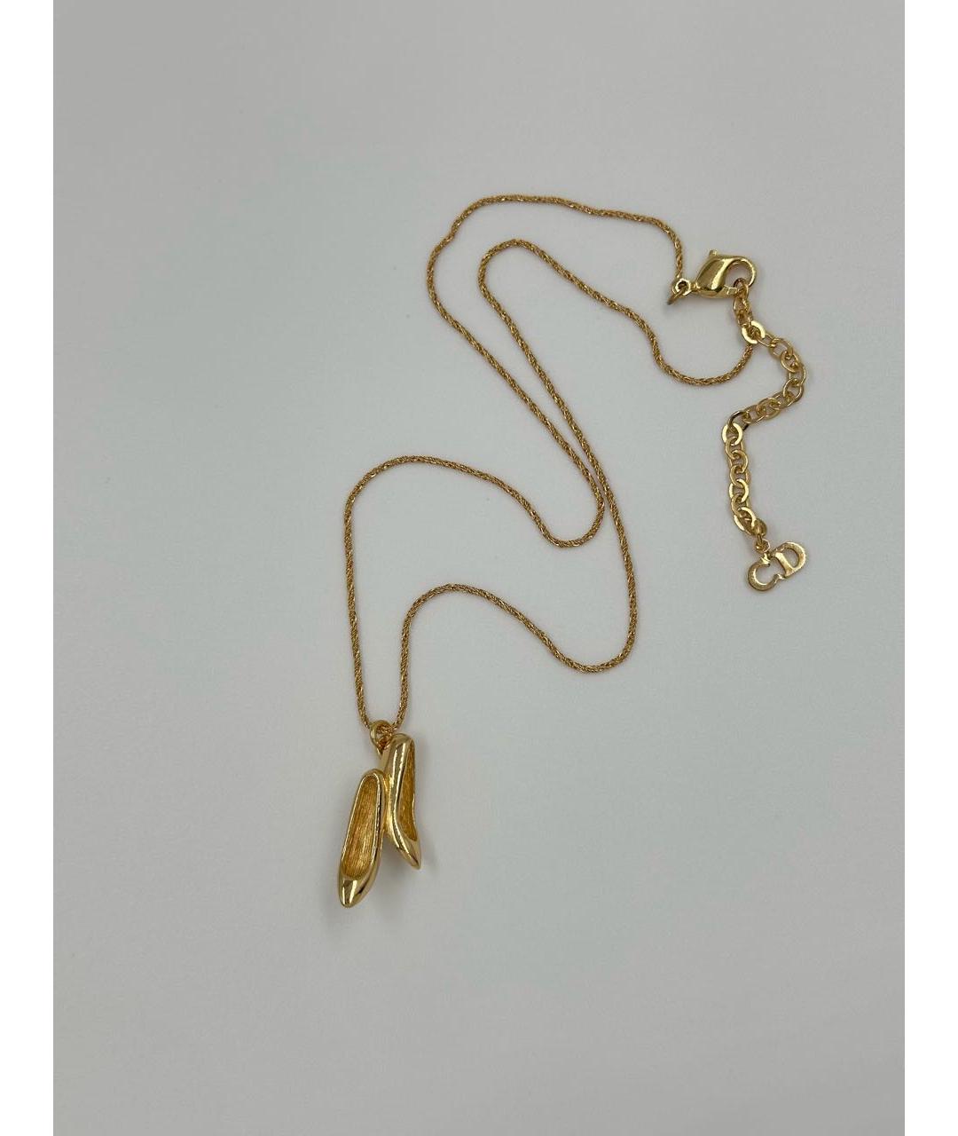 CHRISTIAN DIOR Золотая позолоченная подвеска, фото 7