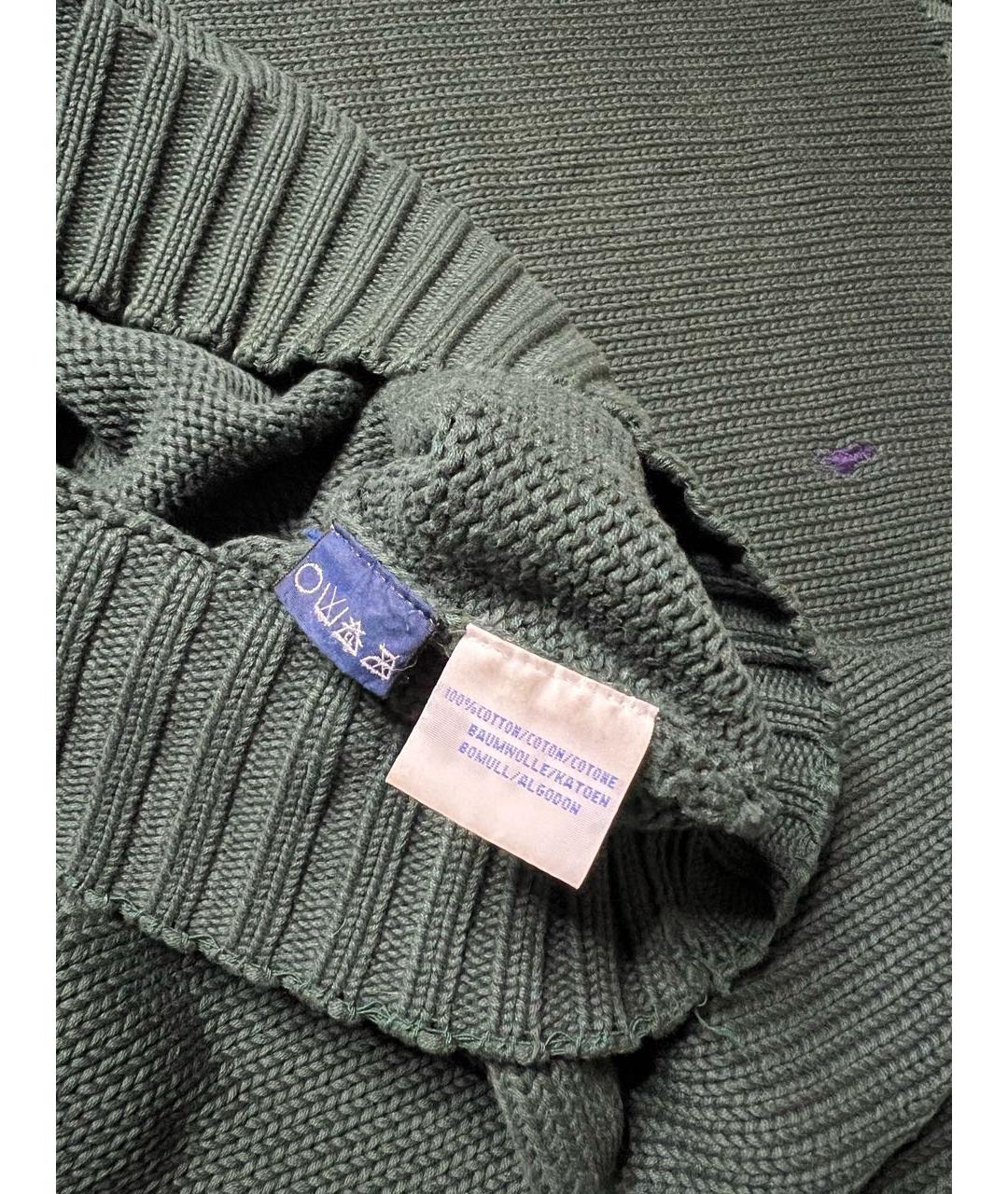 RALPH LAUREN Зеленый хлопковый джемпер / свитер, фото 5