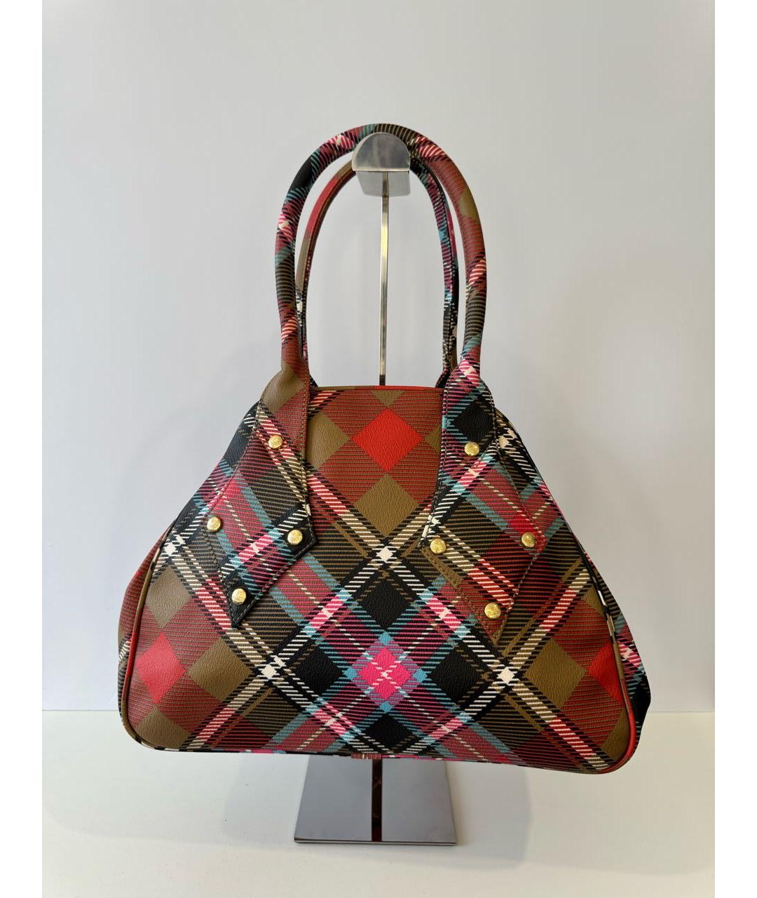 VIVIENNE WESTWOOD Мульти кожаная сумка с короткими ручками, фото 8