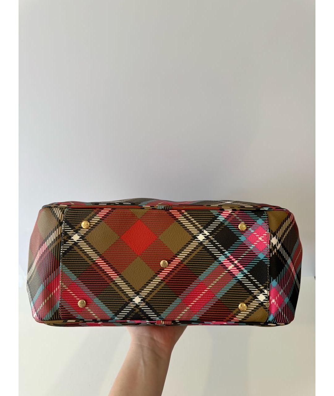 VIVIENNE WESTWOOD Мульти кожаная сумка с короткими ручками, фото 5