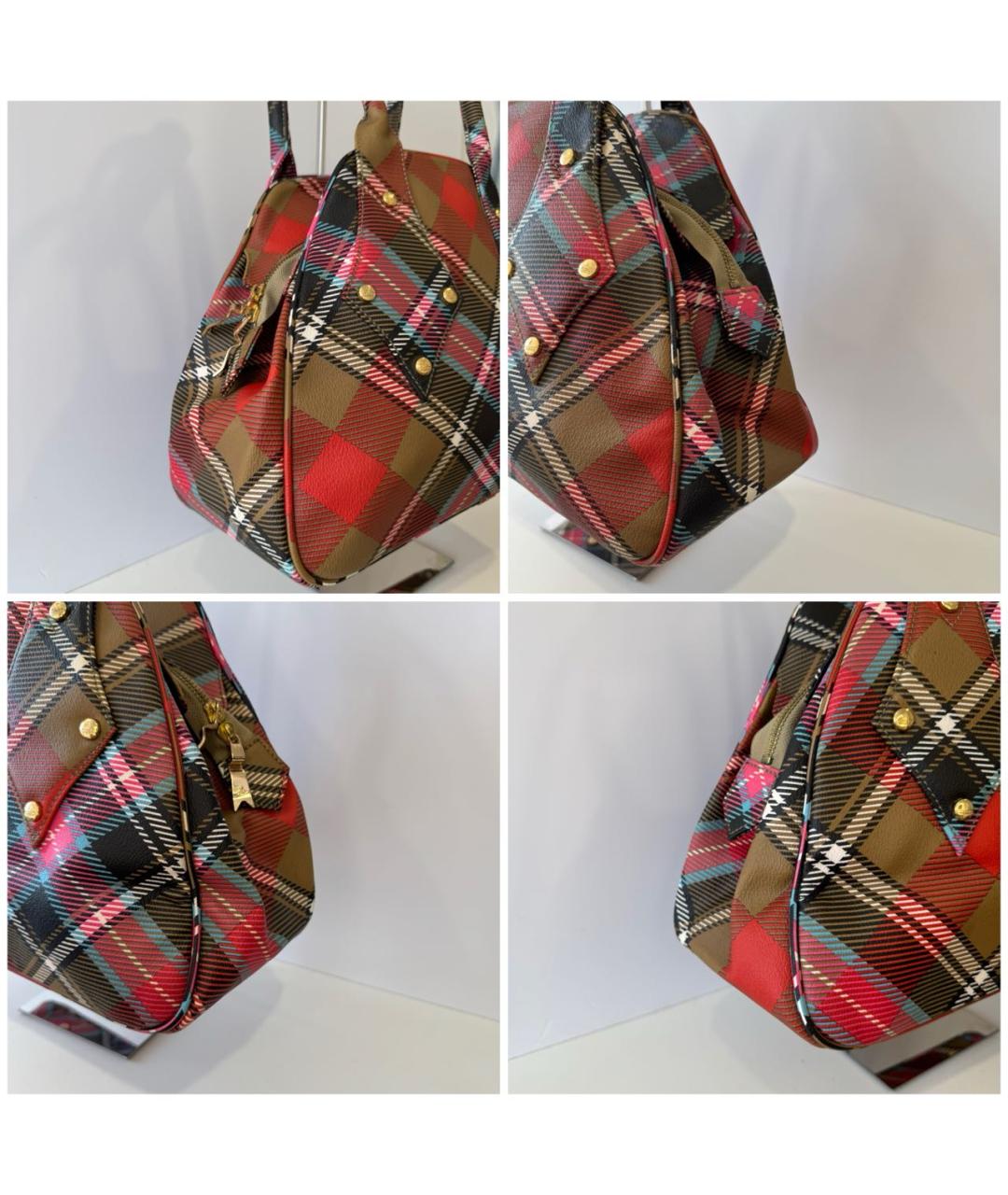 VIVIENNE WESTWOOD Мульти кожаная сумка с короткими ручками, фото 6