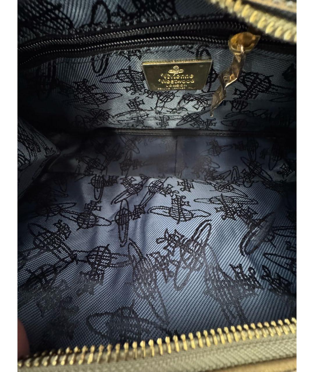 VIVIENNE WESTWOOD Мульти кожаная сумка с короткими ручками, фото 4