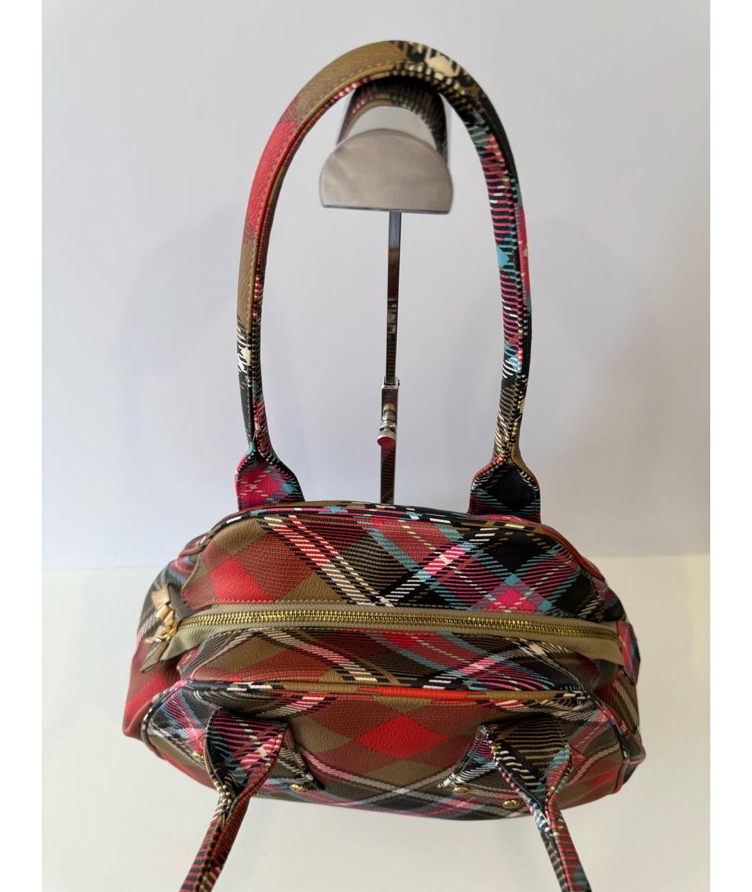 VIVIENNE WESTWOOD Мульти кожаная сумка с короткими ручками, фото 3