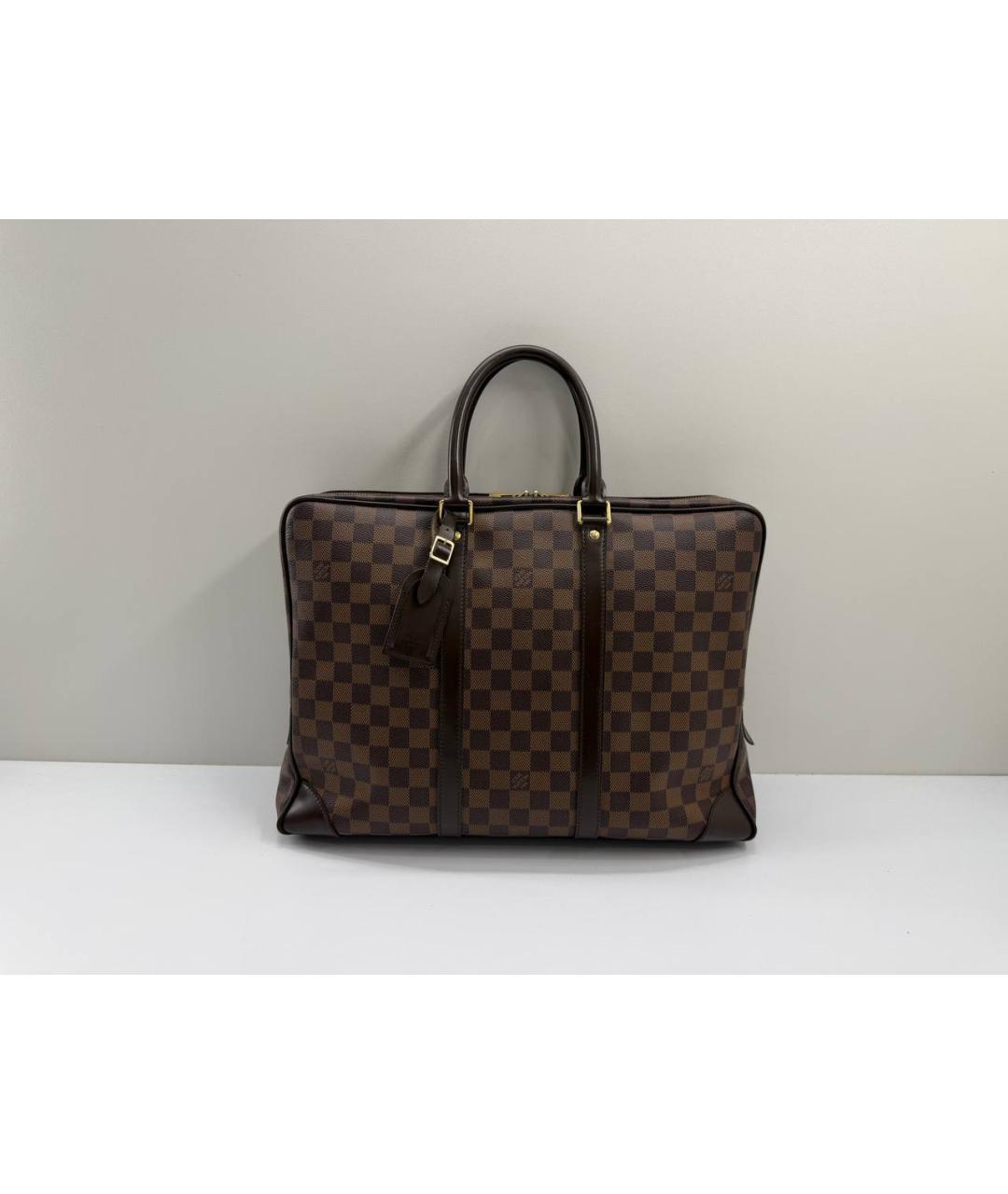 LOUIS VUITTON Коричневый портфель, фото 10