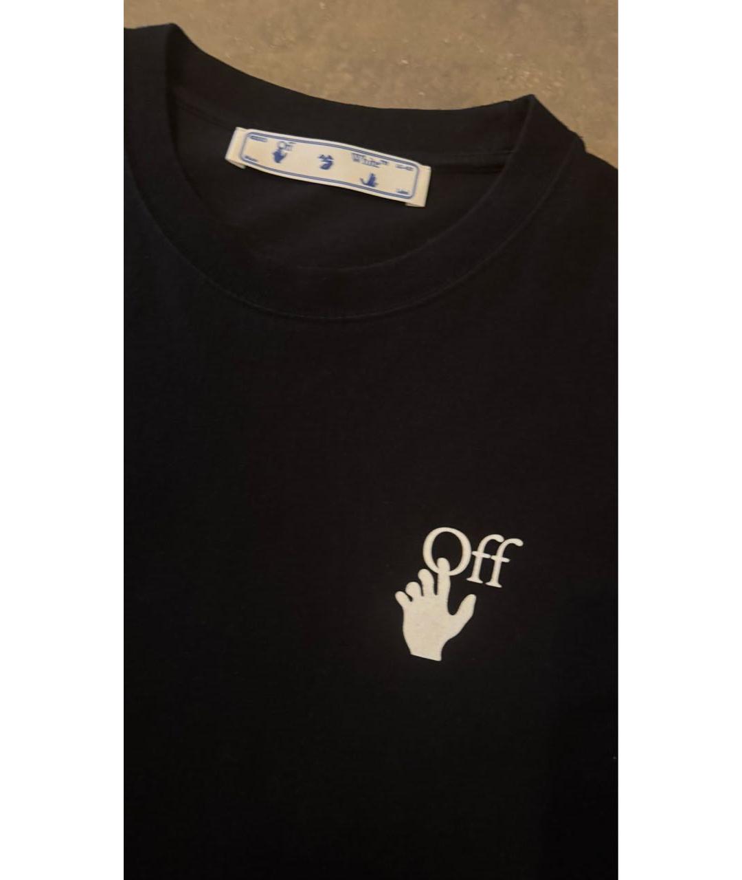 OFF-WHITE Черная хлопковая футболка, фото 3
