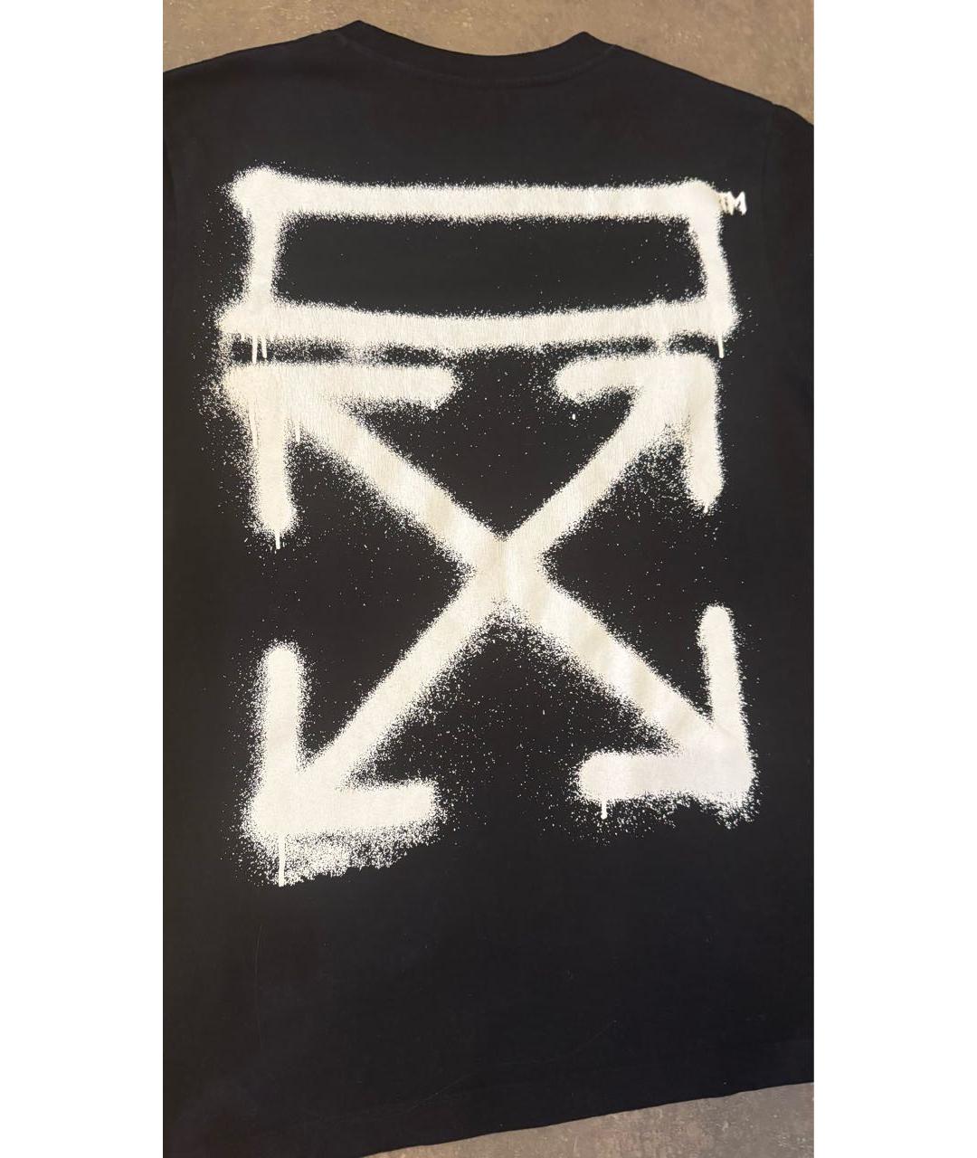 OFF-WHITE Черная хлопковая футболка, фото 7
