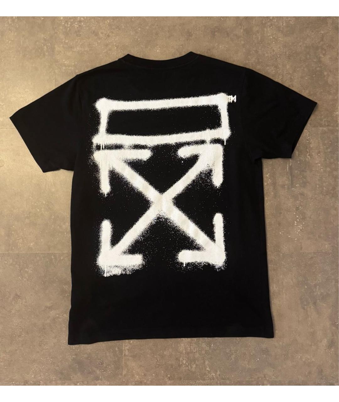 OFF-WHITE Черная хлопковая футболка, фото 6