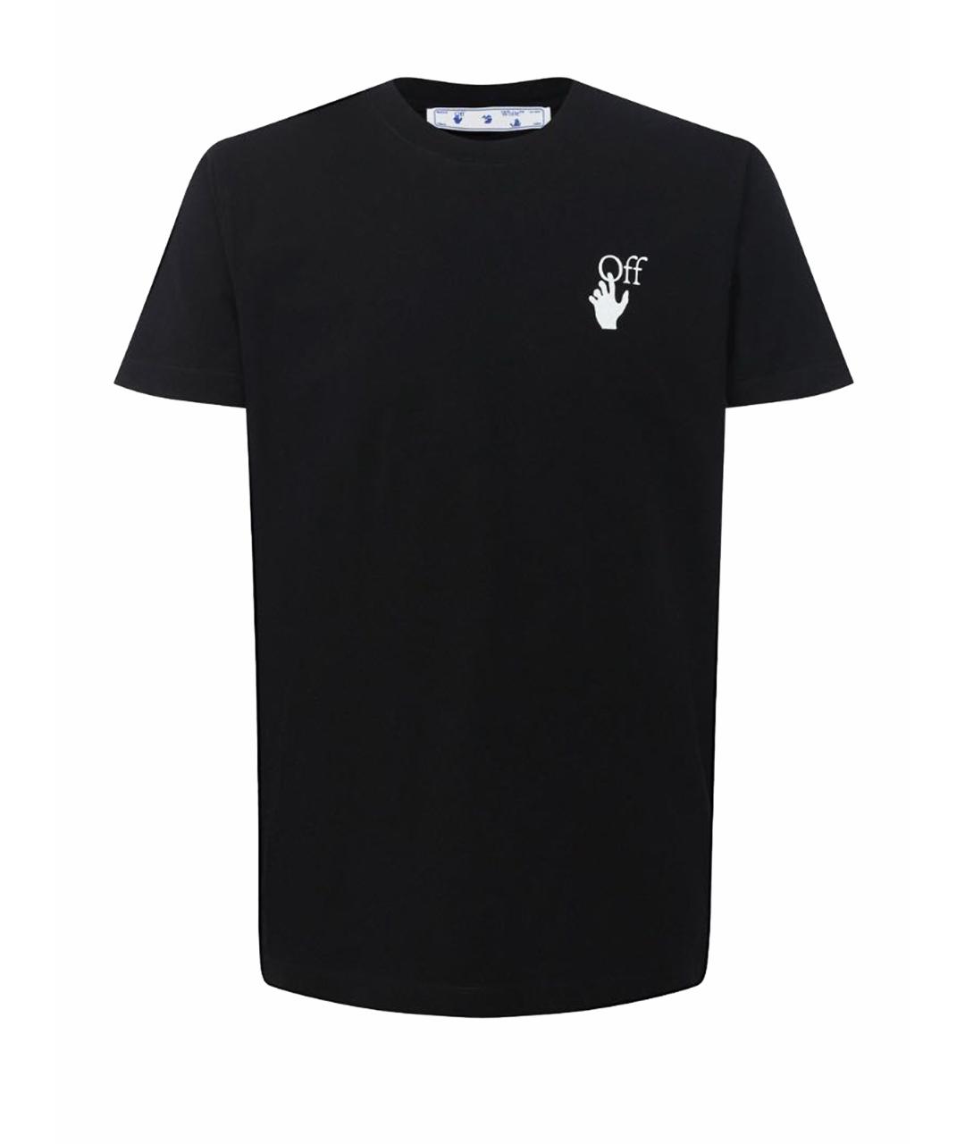 OFF-WHITE Черная хлопковая футболка, фото 1