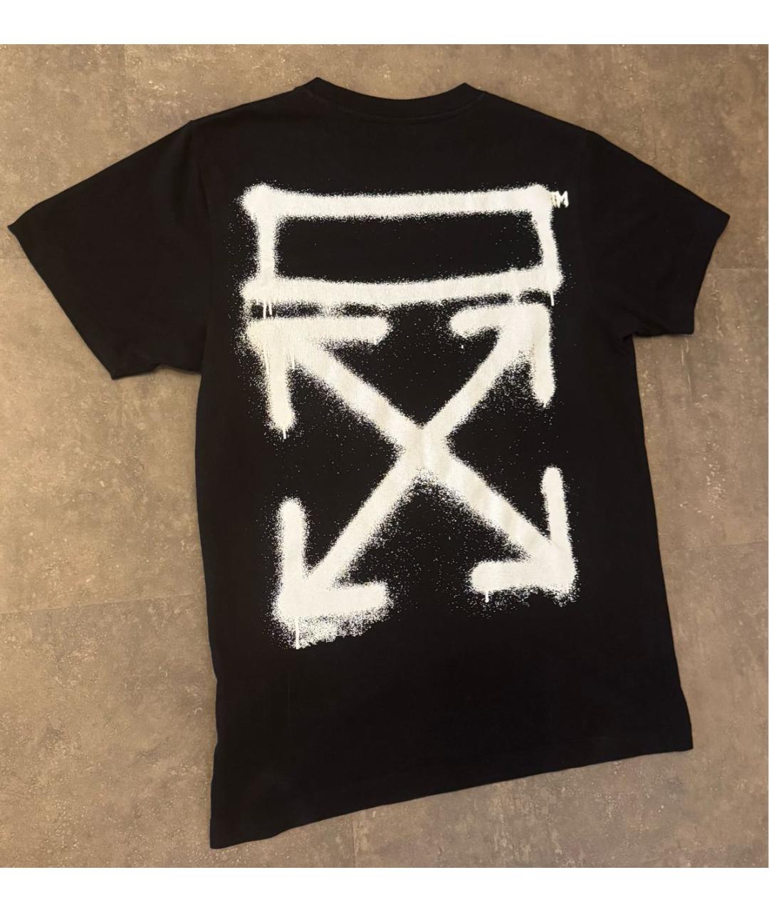 OFF-WHITE Черная хлопковая футболка, фото 8