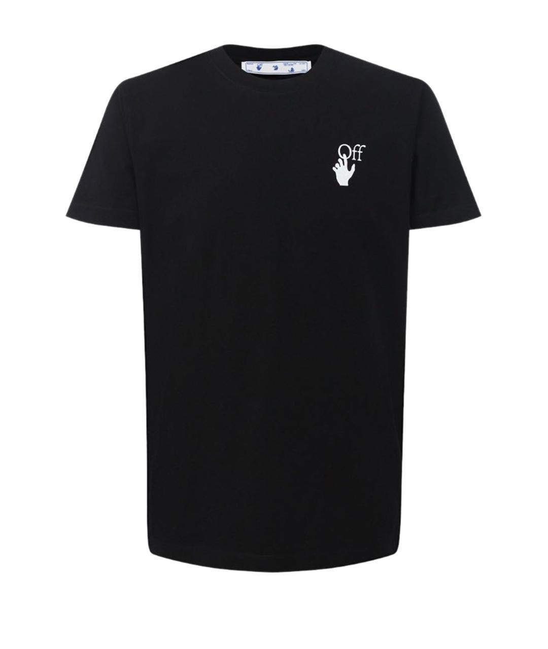 OFF-WHITE Черная хлопковая футболка, фото 9