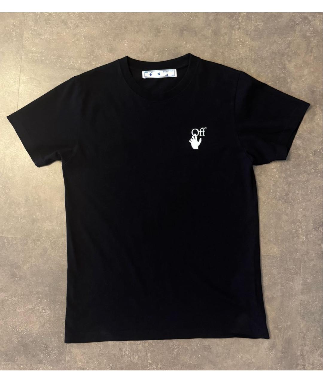 OFF-WHITE Черная хлопковая футболка, фото 2